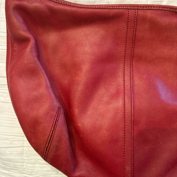 Vintage Coach Deep Red Leather Ergo Hobo Bag - Picture 5 of 9